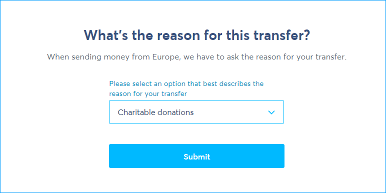 Sending reason