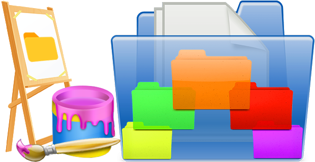 Colorful folder with Folder Painter