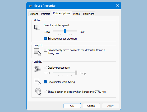 Mouse Pointer speed