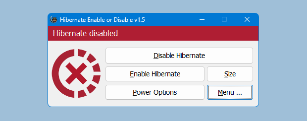 hibernate disabled
